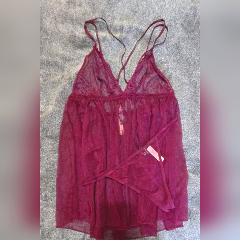 Sheer Purple Lingerie Dress